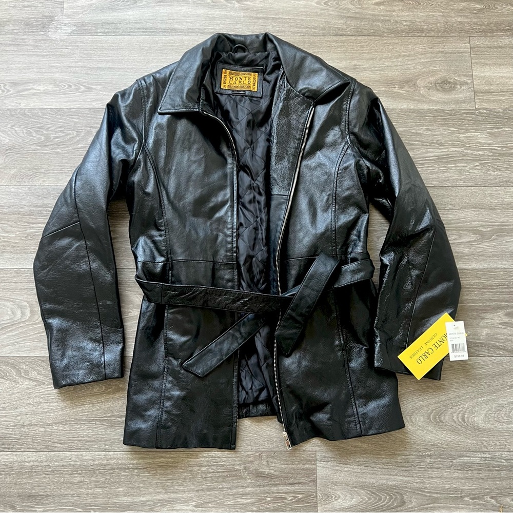 Monte Carlo Black Genuine Leather Jacket